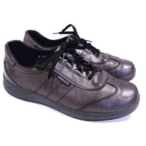 Mephisto Women's Laser Walking Shoe, lace up comfort, pewter gray US 6 Air-Jet
